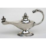 An Aladdin's Lamp pattern silver table lighter, Sheffield 1915, 9cm (3.5ins) high.