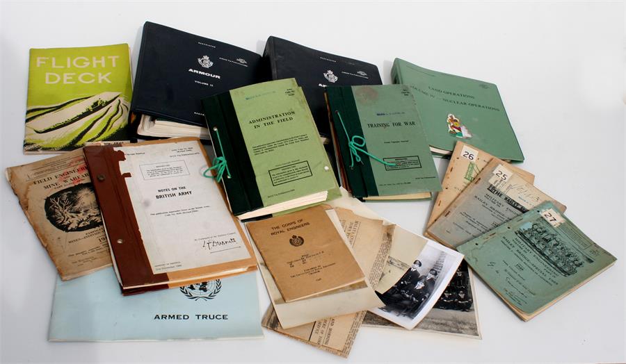 A quantity of WWII Military training manuals and pamphlets (Restricted) including The Bailey