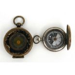 A WWII marching compass, together with a WWI pocket compass (2)