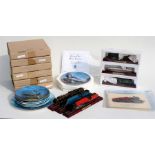 A quantity of model locomotives and tenders, railway prints and collectors plates, mainly classic
