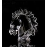 A French Vannes Art Glass paper weight in the form of a horse's head, 13cm (5ins) high.