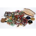 A large quantity of costume jewellery.