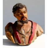 A Goldscheider terracotta bust depicting a bearded gentleman, with impressed mark to back, 24cm (9.