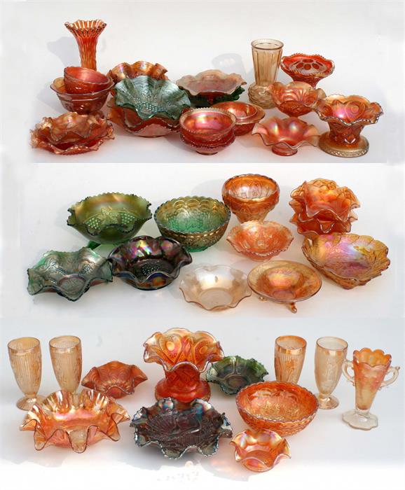 A large quantity of early 20th century Carnival Glass (three boxes).