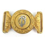 A Victorian P&O gilt belt buckle.