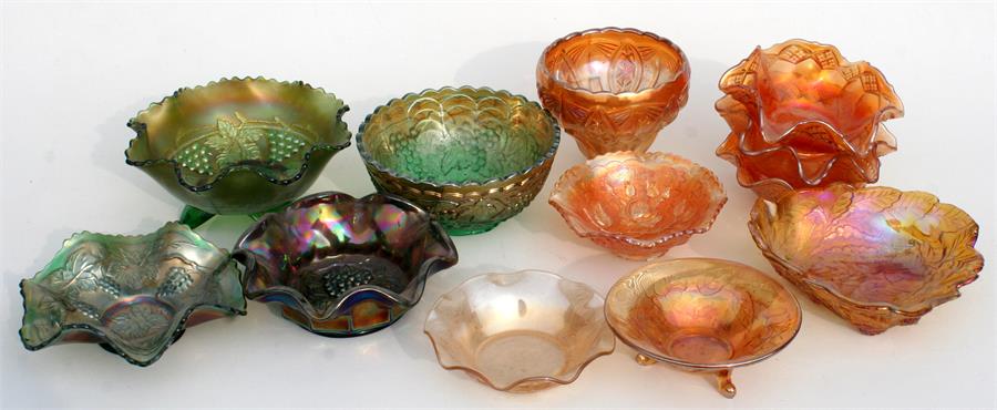 A large quantity of early 20th century Carnival Glass (three boxes). - Image 2 of 4