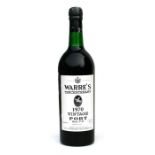 A bottle of Warre's Tercentenary 1970 vintage port.