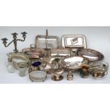 A large quantity of silver plated items including silver plated entree dishes and covers, and