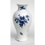 A Worcester First Period vase, decorated with flowers and butterflies, 19cm (7.5ins) high. Condition