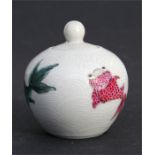 A late 19th / early 20th century Chinese Sgraffito white ground miniature vase and cover,