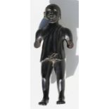 An 18th / 19th century Indian carved ebony figure, 33cm (13ins) high (a/f).