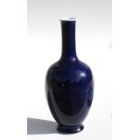 An 18th / 19th century Chinese blue glaze vase, 27cm (10.5ins) high. Condition Report Very good
