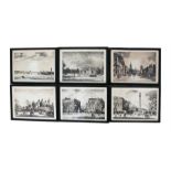 Lennard Russel Squirrel (1893-1979), a group of six etchings of London scenes, including Waterloo