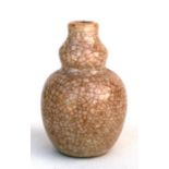 A Chinese miniature double gourd crackle glaze vase, 7cm (2.75ins) high. Condition Report good