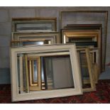 A large quantity of 19th century and later picture frames.