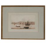 Attributed to Sir John Walrond - a 19th century river scene - watercolour, label to verso, framed
