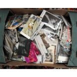 A large quantity of vintage postcards (2 boxes).