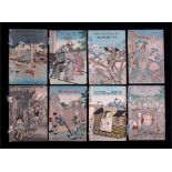 A group of eight early 20th century Japanese fairy tale children's books to include Urashima, and