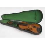 A Saxony 'Metropole' violin, cased, 60cm (22.5ins) long.