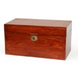 A modern mahogany tea caddy, 30cm (12ins) wide.