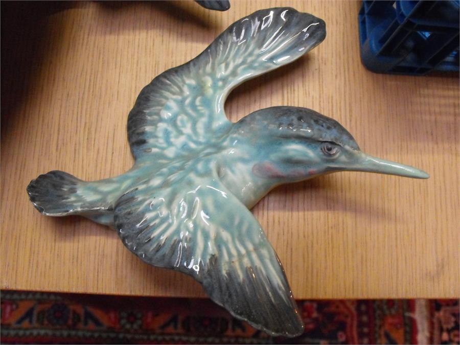 A set of four Beswick graduated kingfisher wall plaques, Condition Report largest and smallest birds - Image 5 of 6