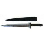 An Eastern Block horn handled dagger, the blade marked 'A & K', blade length 28cm (11ins), overall
