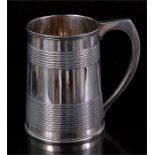 An early 19th century silver pint tankard, London 1808 and makers mark for P & A Bateman. 11.5cm (
