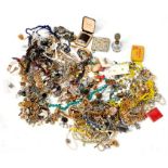 A large quantity of costume jewellery.