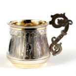 A Russian silver cup, Moscow 1883-1912 and makers mark possibly for Michael Goloshchaeov. 6cm (2.