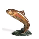 A Beswick leaping rainbow trout. Model no.1032. Designed by Arthur Fredington.