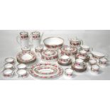 A Royal Worcester Royal Garden pattern porcelain tea, coffee, dinner service of forty-eight pieces.​