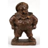 A Victorian salt glazed stoneware tobacco jar and cover modelled as a sailor, 33cms (13ins) high (