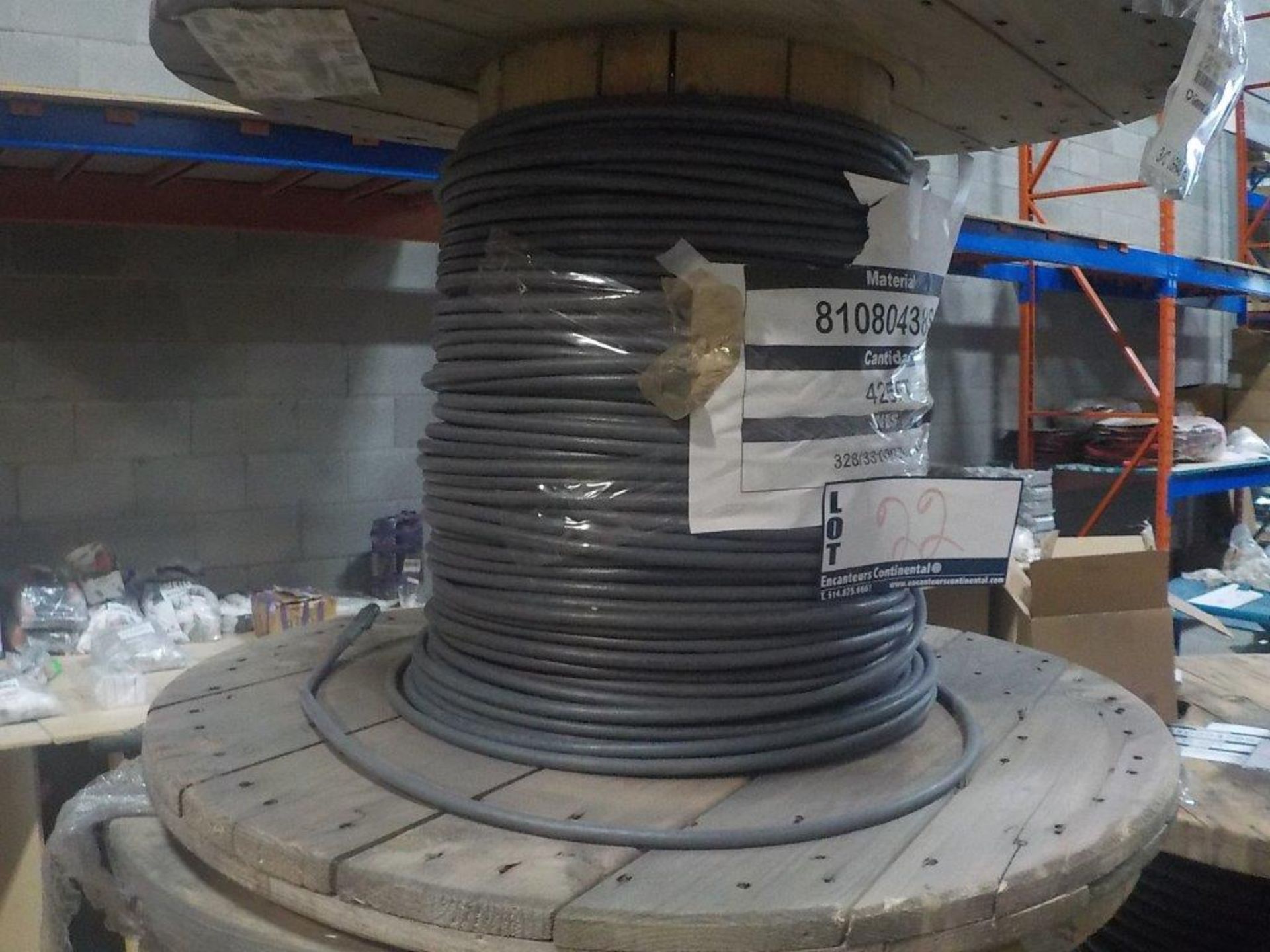 lot: wire / fils: # 3C, 16 AWG, 19/29 strd, TC shielded jacket, 600V (425')