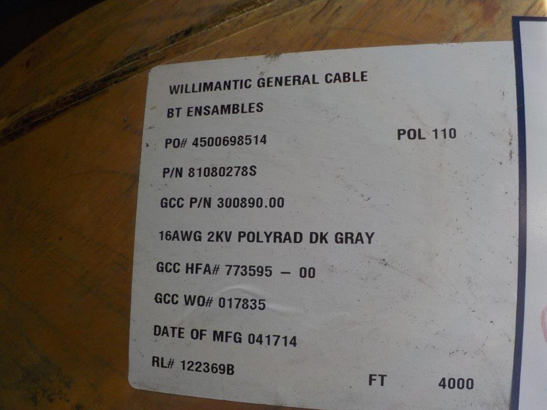 lot: wire / fils: # 16 AWG, 2,000V, (4,000') - Image 2 of 2