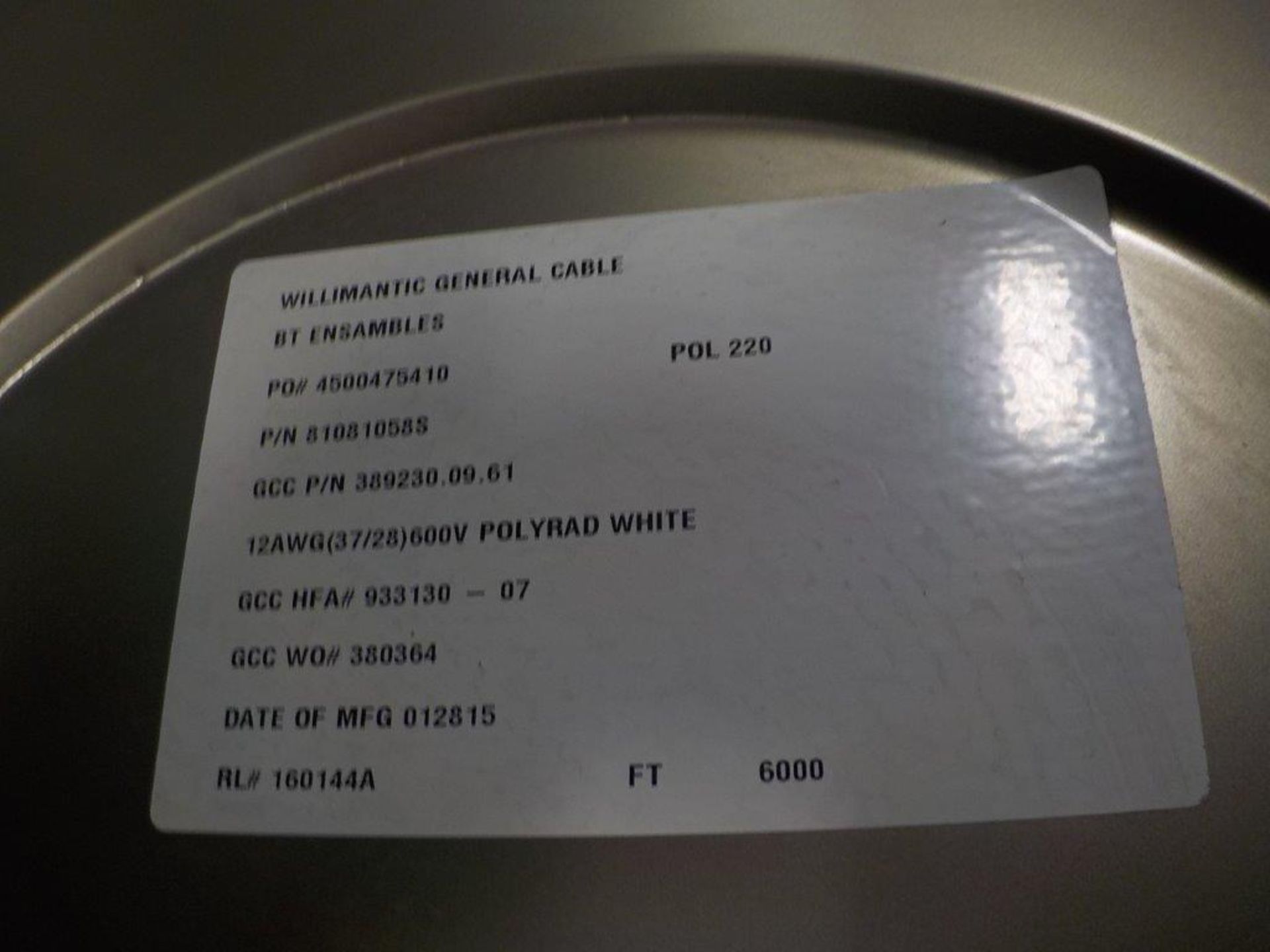 lot: wire / fils: # 12 AWG, 37/28, 600V (6,000') - Image 2 of 2