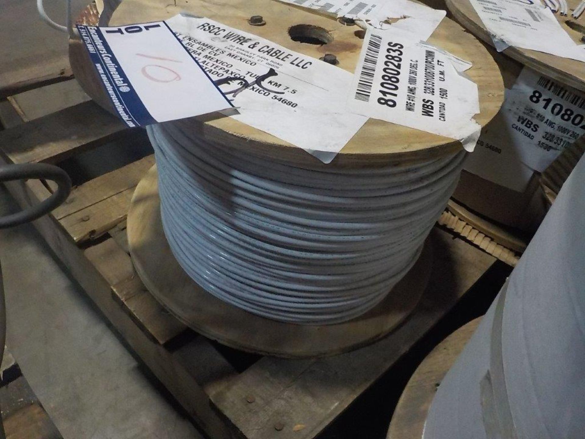 lot: wire / fils: # 10 AWG, 37/26 NPC white (1,500')