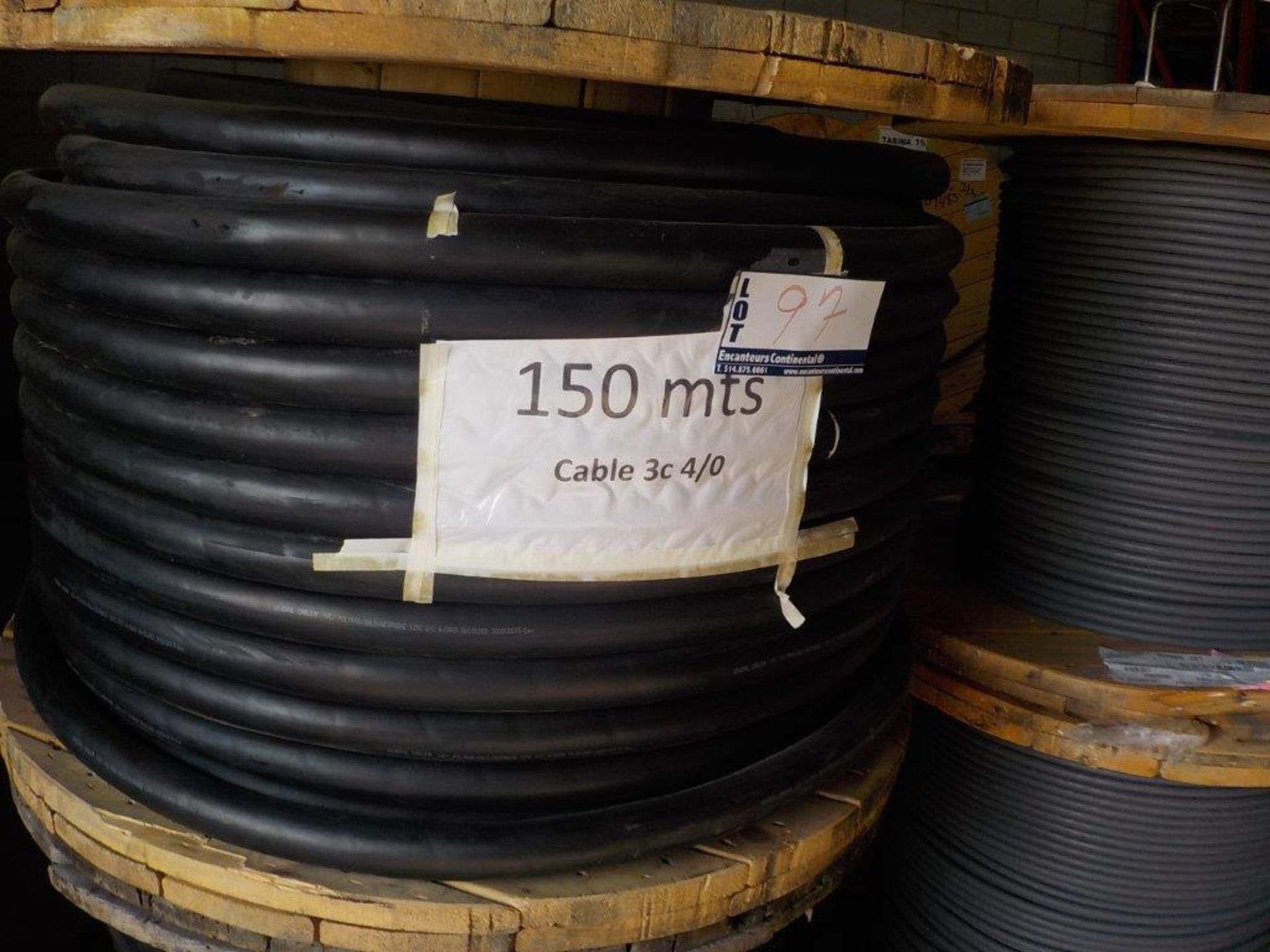 lot: wire / fils: # 3C, 4/0 (150 mtr.)