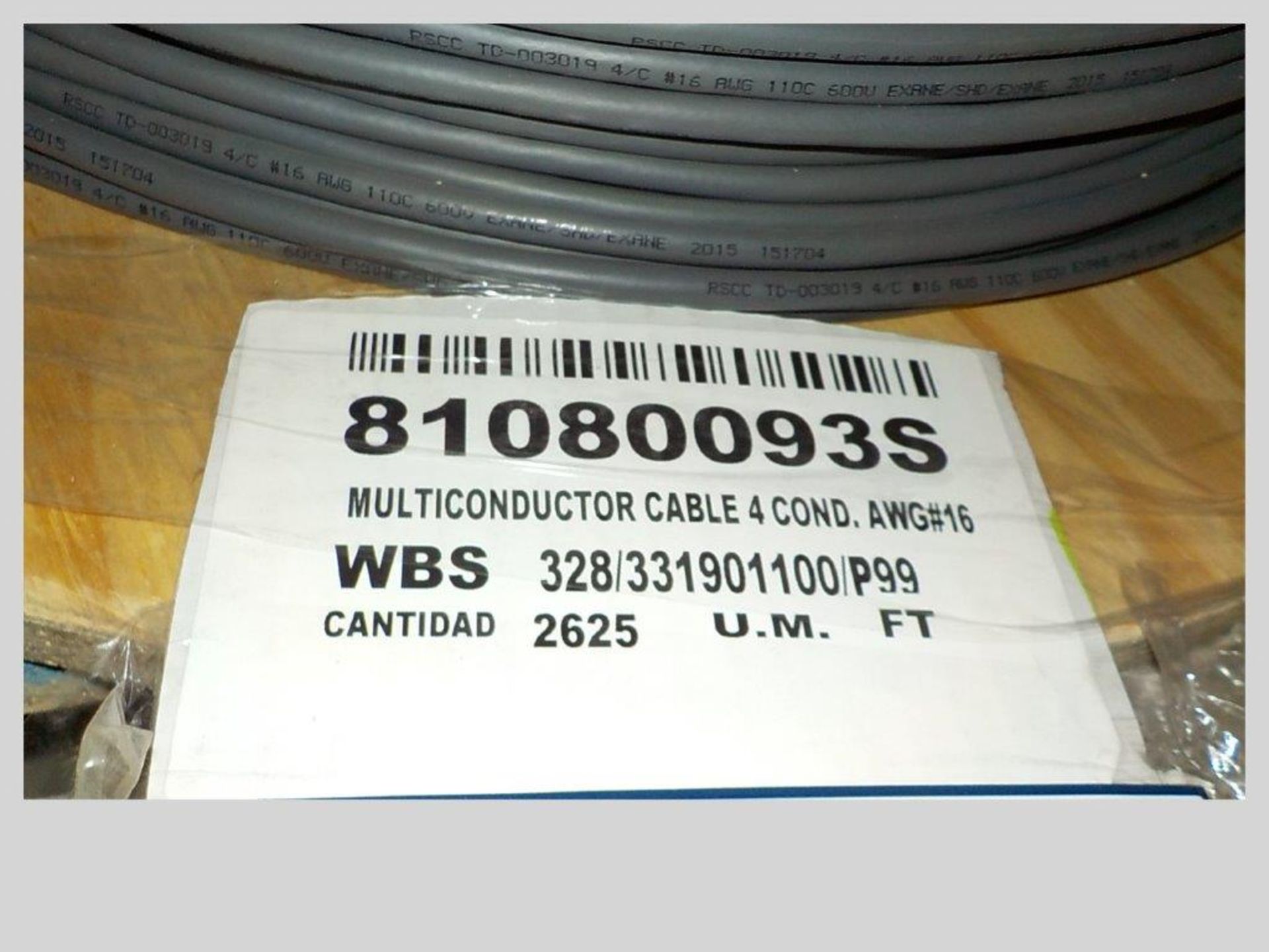 lot: wire / fils: Multiconductor cable, 4 cond. (2,625') - Image 2 of 2