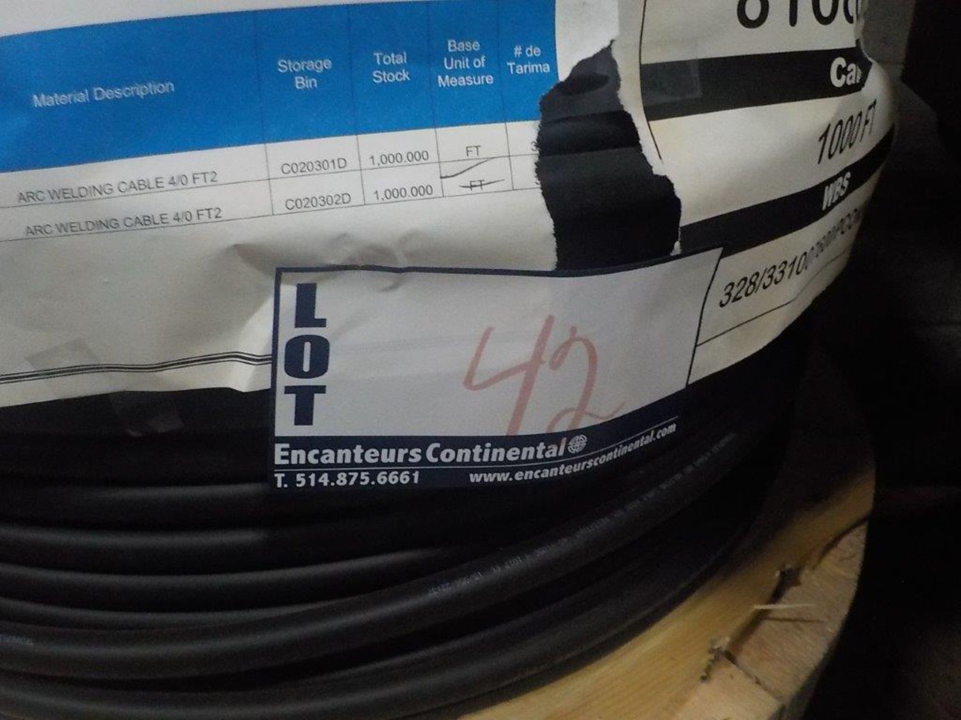 lot: wire / fils: arc welding cable, 4/0 FT-2 (1,000') - Bild 2 aus 3