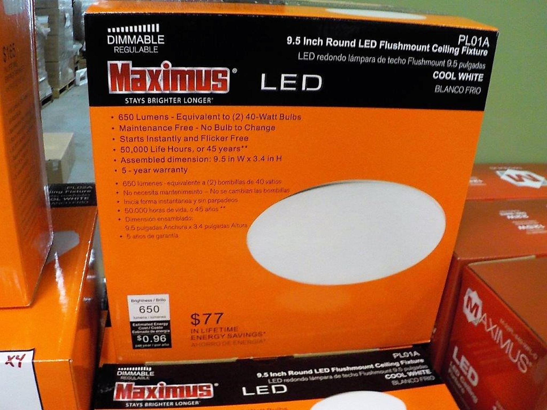 plafonnier LED, 9.5'' MAXIMUS / ceiling light