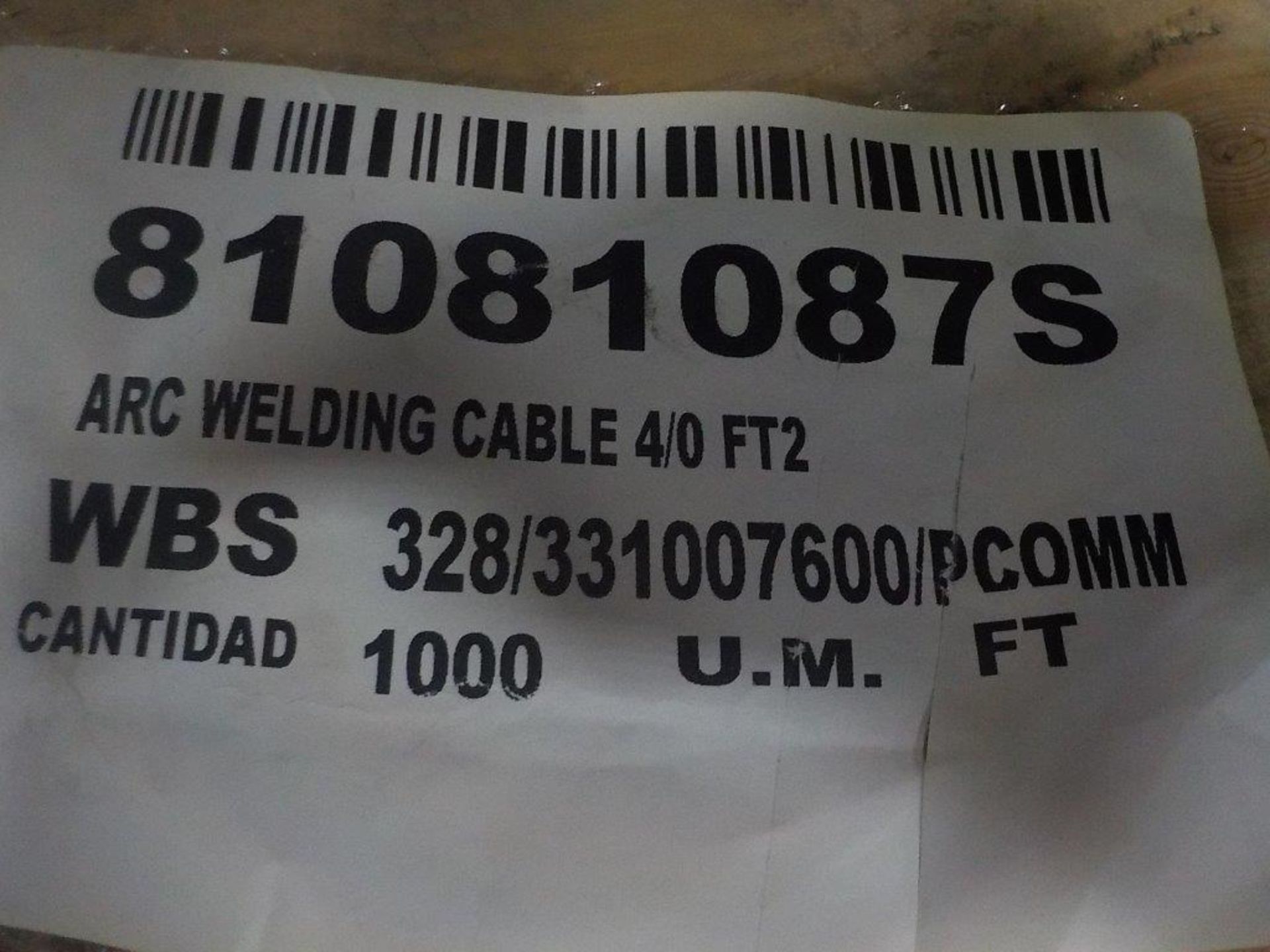 lot: wire / fils: arc welding cable, 4/0 FT-2 (1,000') - Image 3 of 3