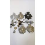 A collection police badges including four from Salisbury city police, Wiltshire constabulary,