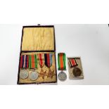 Five WWII medals, along with a faithful service special constabulary medal awarded to Thomas W