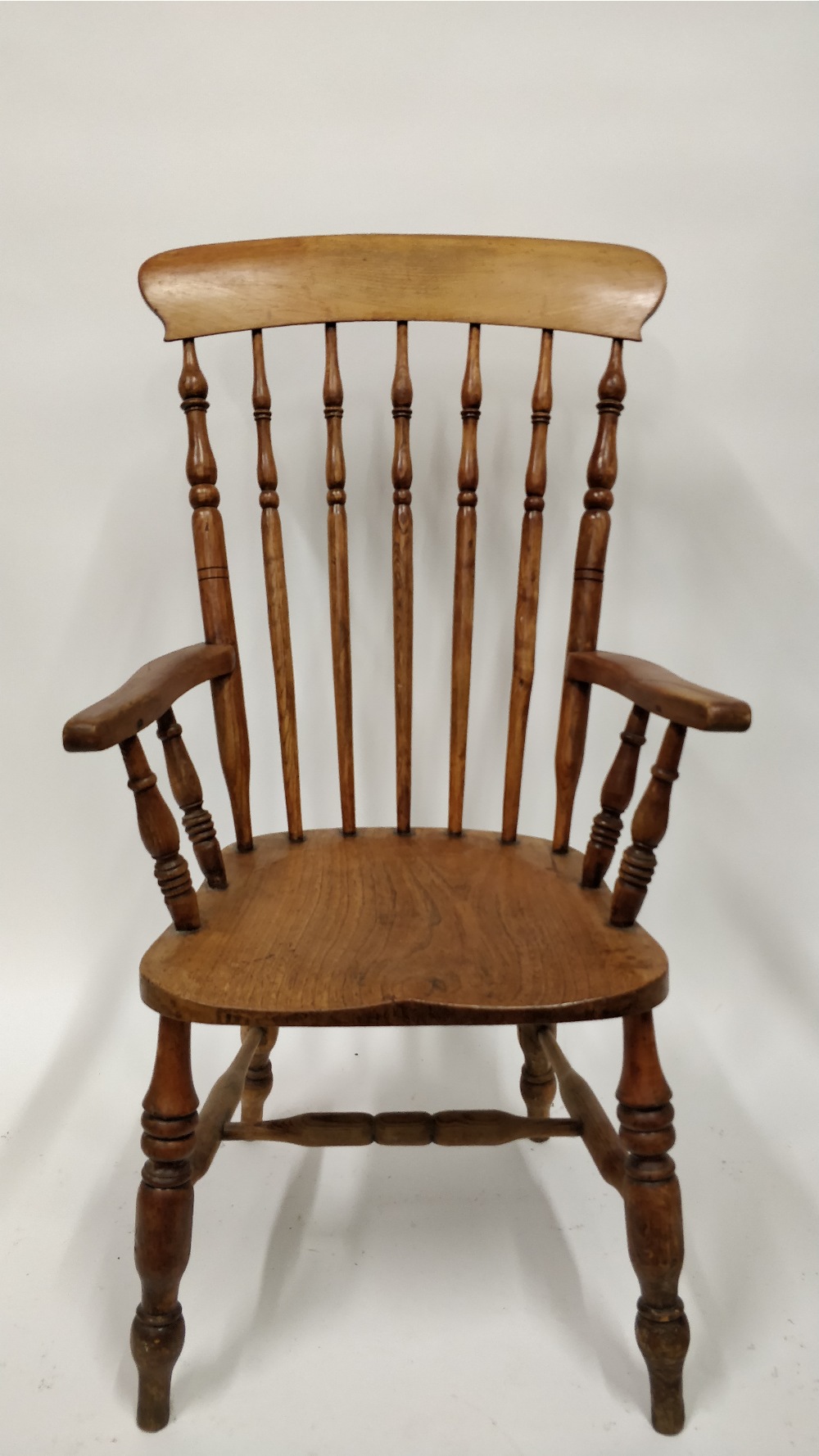 A 20th century elm and beech Windsor chair