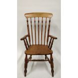A 20th century elm and beech Windsor chair