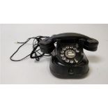 A French black dial telephone