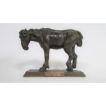 A model of a horse, bronze, cast by Morris Singer, London numbered 23/500, the underside