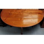 An 19th century mahogany coffin/wake table, H76cm high, 183cm wide