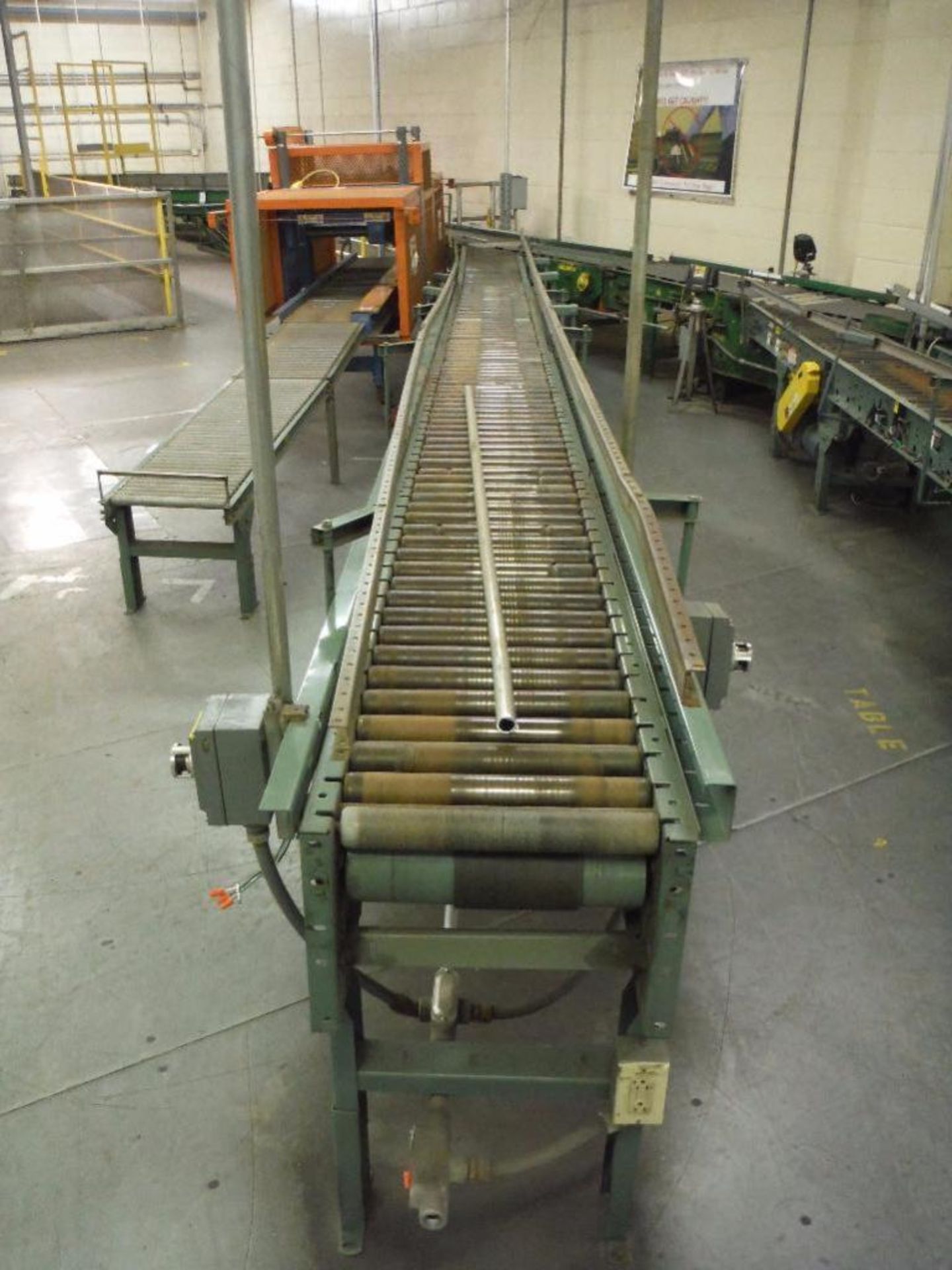 Hytrol powered roller conveyor, 26 ft. long x 15 in. wide, motor and drive, mild steel frame ** - Image 2 of 7