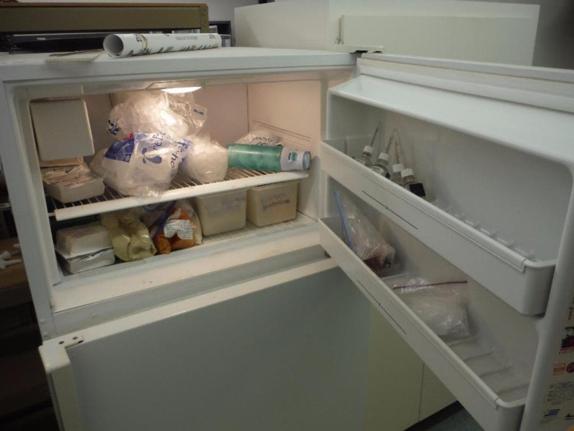 Upright fridge/freezer, countertop refrigerator, coffee maker ** Rigging Fee: $75 ** - Image 2 of 4